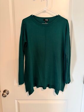 a.n.a Teal Knit Crewneck Pullover